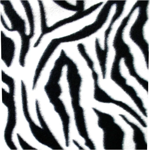 The Yard Fabric Zebra Soft Fleece Fabric White and Black Animal Print, By The Yard (FB)