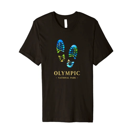 KAEDAM Graphic Art: Olympic National Park Olympic National Park Hike Hiking Boot Camping Souvenir Premium T-Shirt