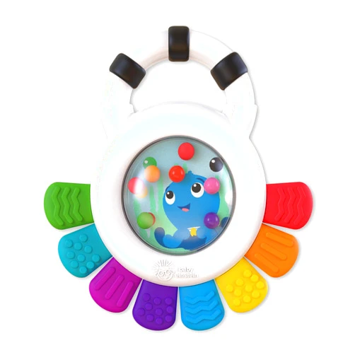 Baby Einstein Outstanding Opus The Octopus Sensory Rattle & Teether Multi-Use Toy, BPA Free & Chillable, 3 Months & up, Multicolored