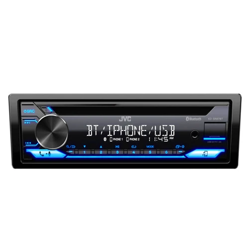 JVC KD-SR87BT Bluetooth CD Car Stereo with USB Port – AM/FM Radio, MP3 Player, High Contrast LCD, Detachable Face Plate – Single DIN – 13-Band EQ