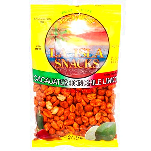 Island Snacks Chile Lemon Peanuts, 8 oz