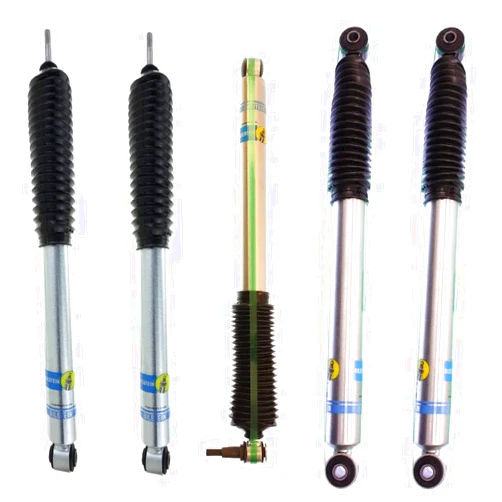 TrendsAuto Bilstein B8 5100 Pair of Front and Rear Monotube Gas Shock Absorbers with Steering Damper for Silverado Sierra 1500 2500 3500 | Includes TrendsAuto Decal Sticker | 24-186735 24-186742 33-174525