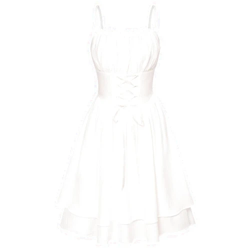 Scarlet Darkness Renaissance Dress Women Chiffon Spaghetti Strap Corset Dress