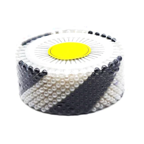 Zavaca 480 Pcs Round Pearl Head Sewing Pins Straight Pins Head pins,1.5 inch - (Black and White)
