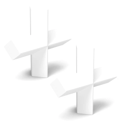 StonyLab 2 Pack Cross Shape Magnetic Stirrer Stir Bars, 40 x 10 mm PTFE-Coated White Stir Mixer