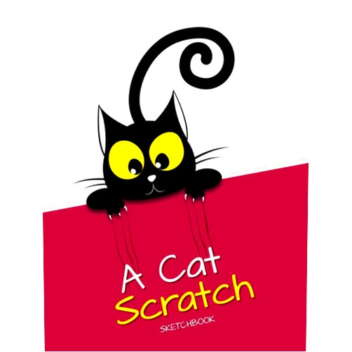 LOdesign Black Cat A cat scratch sketchbook: Black cat kawaii Sketch Book Notebook and Blank Paper for Drawing, Painting Creative Doodling or Sketching, sketchbook set for teens: gifts for cat owners Idea