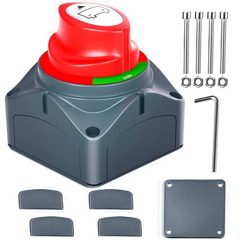 Dluobu Battery Disconnect Switch Master,12V-48V Waterproof Battery Shut Off Switch,Heavy Duty Battery Isolator Switch,275Amps High Current for Car Marine Boat RV Vehicles,【On/Off】