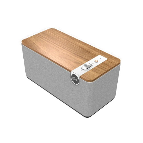 Klipsch The One Plus Premium Bluetooth Speaker System with Two 2.25” Full Range Drivers, 4.5” Woofer, Bluetooth 5.3 with Up to 40 ft. of Distance, Walnut