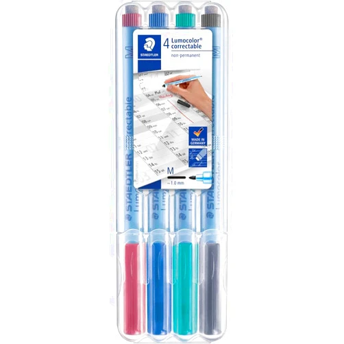 Staedtler Lumocolor correctable Pens, 305MWP4