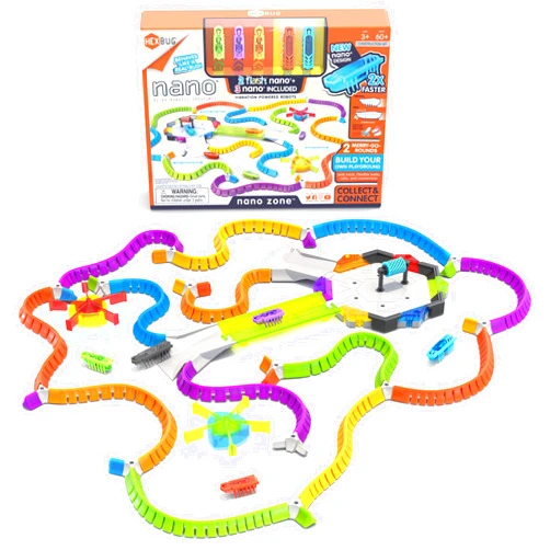 HEXBUG Nano Zone, Sensory Toys for Kids & Cats with Over 60 Pieces & 5 Nano Bugs, STEM Kits & Mini Robot Toy for Kids Ages 3 & Up, Batteries Included