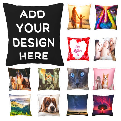 Lemon Fox Custom Corduroy Throw Pillow Covers case Personalized Pillowcase Double Side Print Customized Pillow Cover with Pictures,Photo,Text Decorative Pillows (Pillow Included)