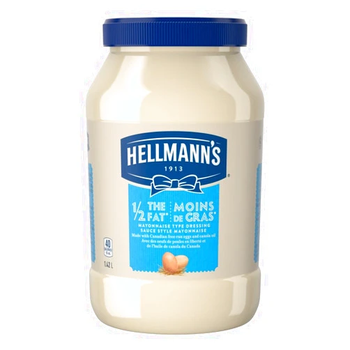 HELLMANN'S Hellmanns Light 1/2 Fat Mayonnaise 1.42 Liters/1.5 Quarts (Imported from Canada)