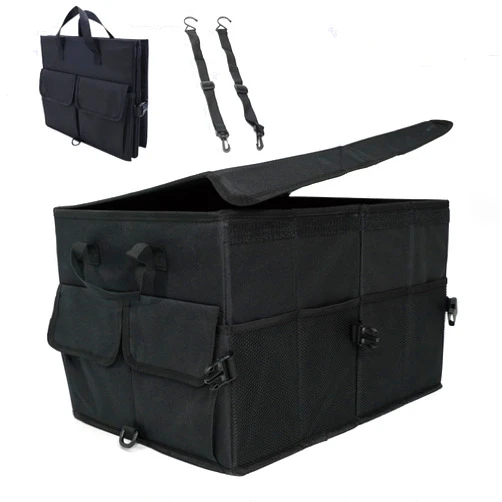 HYPERAX Car Trunk Organizer, Collapsible Multi Compartment Car Organizer, Foldable SUV Storage for Car Accessories