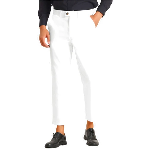Lars Amadeus Men's Cropped Pants Slim Fit Flat Front Solid Color Ankle-Length Dress Pants