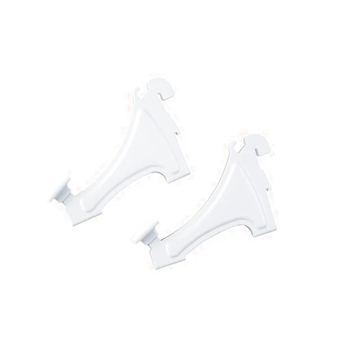 ClosetMaid ShelfTrack 2-Pack Shoe Shelf Brackets for Wire Shelving, Compatible with 12 in. Shelves, Add On Angle Shoe Storage, 3 in. , White