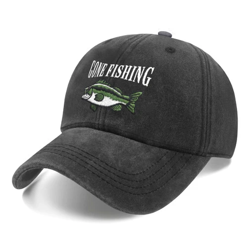 POWEROSE Fishing Hat for Men Women, Fishing Gifts Embroidered Letters Adjustable Baseball Cap