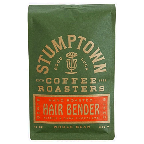 Stumptown Coffee Roasters, Medium Roast Whole Bean Coffee - Hair Bender 12 Ounce Bag with Flavor Notes of Citrus and Dark Chocolate