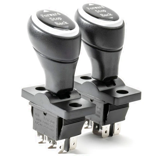 ToiCottage 2 Pcs 6V 12V 24V Forward Reverse Switch Compatible with Power Wheels Forward, Stop,Reverse Gear Lever Forward Stop Back Switch Replacement Parts for Ride on Toys