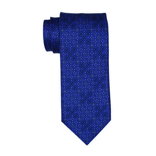 Stefano Ricci Luxury Collection Satin Midnight Blue Geometric Tie