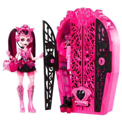 Monster High Skulltimate Secrets Doll & Accessories Set, Monster Mysteries Draculaura with Dress-Up Closet & 19+ Surprises Including Doll Clothes