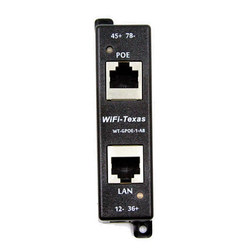 Poe Texas PoE Injector - Single Port 4 Pair PoE+ Injector/Splitter - Power Over Ethernet Passive PoE Adapter for 802.3af / PoE+ / PoE++ 10/100/1000 Gigabit Data - Mode A/B Wall Mount Plug & Play