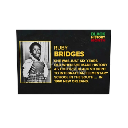 Generic African-AmericanGirl Ruby Bridges Civil Rights Activist Black History Posters (2) Canvas Painting Wall Art Poster for Bedroom Living Room Decor 18x12inch(45x30cm) Unframe-style