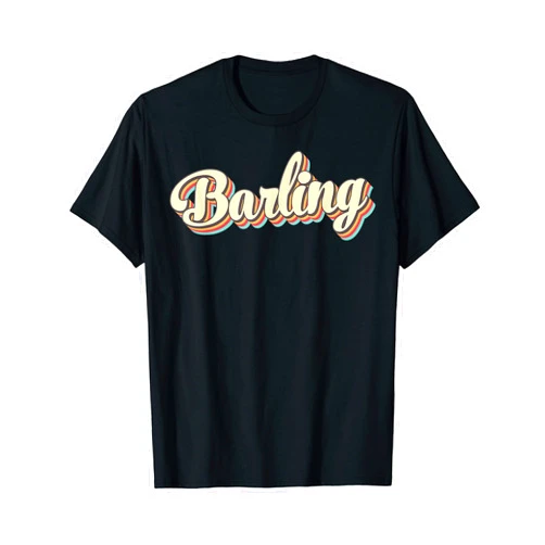 Barling Retro Vintage Style T-Shirts Barling TShirt Retro Art Baseball Font Vintage T-Shirt