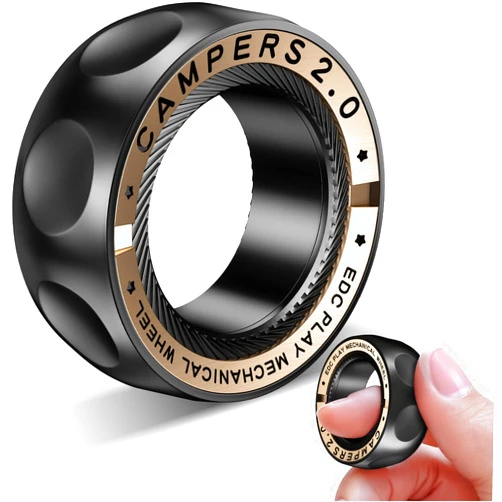 INNÔPLUS Upgrade Fidget Spinner for Stress Relief,Magnetic Fidget Spinner Rings with Relax Sounds,Stainless Steel Ring Toy Stress Anxiety EDC Relief Slider Tool, Gifts for Adults