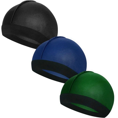 Syhood 3 Pieces Kids Satin Wave Caps Set Unisex Kid Beanie Cap 360 Wave Wide Strap Skull Caps