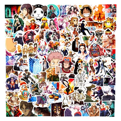 ZUIYIJIANGNAN Mixed Japanese Anime Stickers for Kids,200PCS Cool Classic Anime Stickers,Hot Cartoon Vinyl Sticker for Water Bottle Laptop Phone Scrapbooking Journaling for Adults Teens for Party Supply Favor Decor