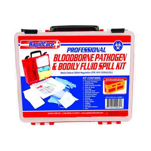 GREIGHT BRAND PRODUCTS First Aid Premium Bloodborne Pathogen & Bodily Fluid Spill Kit, OSHA Compliant, Wall Mountable, 10