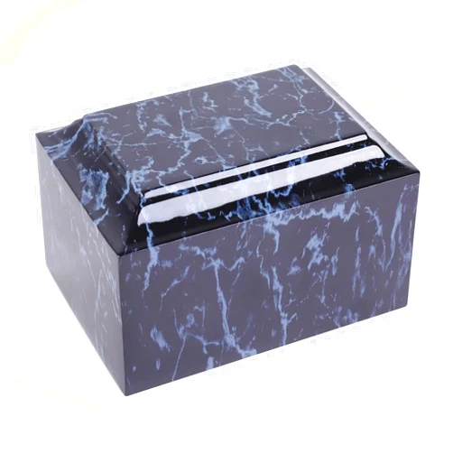 Rsobl Black Marble Cremation Urn, Memorial Urn Vault for Human Ashes, Adult Sized Urn Vault for Ground Burial, Home Memorial and Funeral Cremation Urn