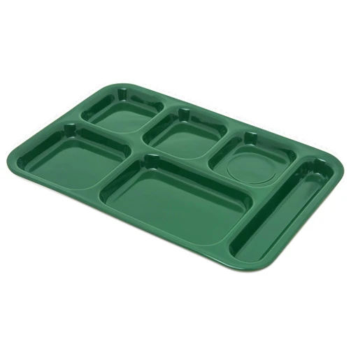 Carlisle FoodService Products Right Hand 6-Compartment Melamine Tray 14.5