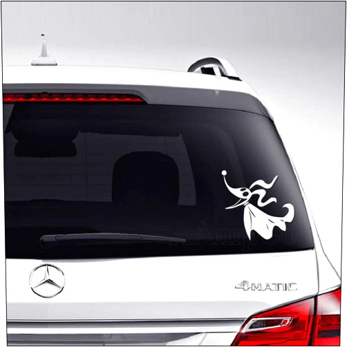 Aampco Decals Zero Dog Nightmare Jack Skellington Car Truck Motorcycle Windows Bumper Wall Decor Vinyl Decal Sticker Size- [6 inch/15 cm] Wide/Color- Matte White