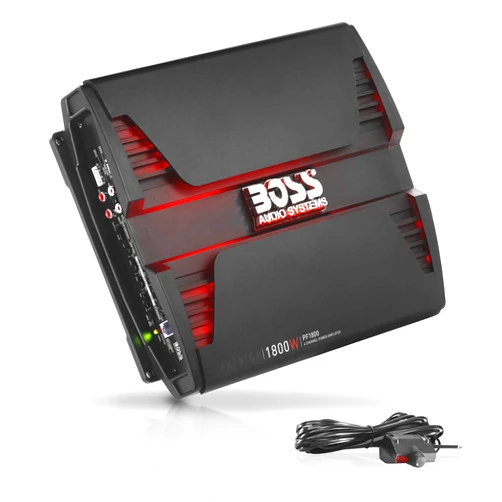 BOSS Audio Systems PF1800 4 Channel Car Amplifier - 1800 Watts, Full Range, Class A-B, 2-4 Ohm Stable, Mosfet Power Supply, Bridgeable