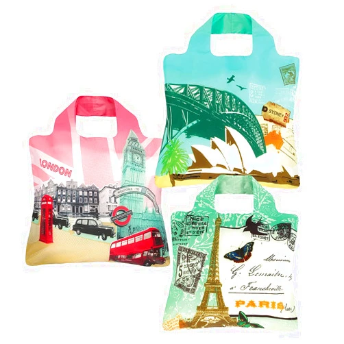 Envirosax Reusable Grocery Bags Foldable Quality Shopping Tote Bag, Set of 3 Traveler, Eco-Friendly Washable for Travel Shopping, Arts Crafts Multi Use