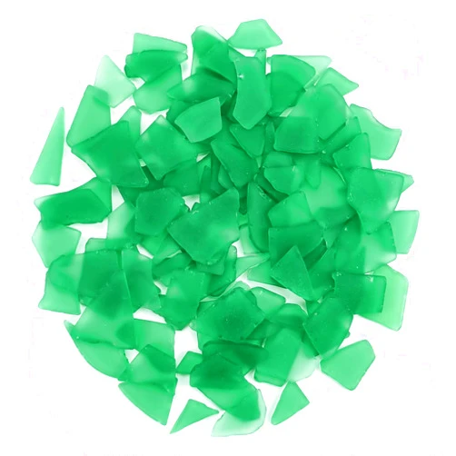 Keedolla 15 Oz Green Sea Glass Pieces for Crafts, 0.79