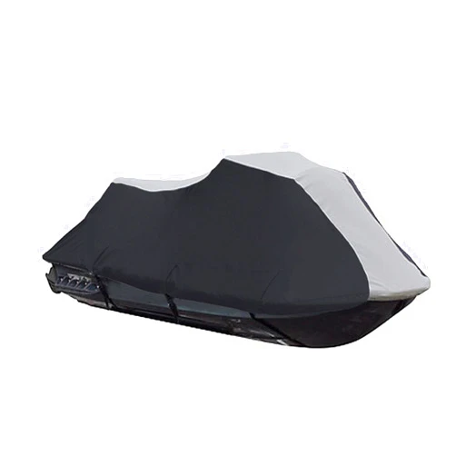 SBU 600 Denier Jet Ski PWC Cover Compatible for Yamaha Wave Runner VXR 650 / WRB650P 1991-1996 Black/Grey 2 Seater