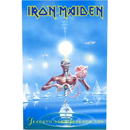 POSTER STOP ONLINE Iron Maiden - Music Poster (Seventh Son Of A Seventh Son - Album Cover) (Size: 24