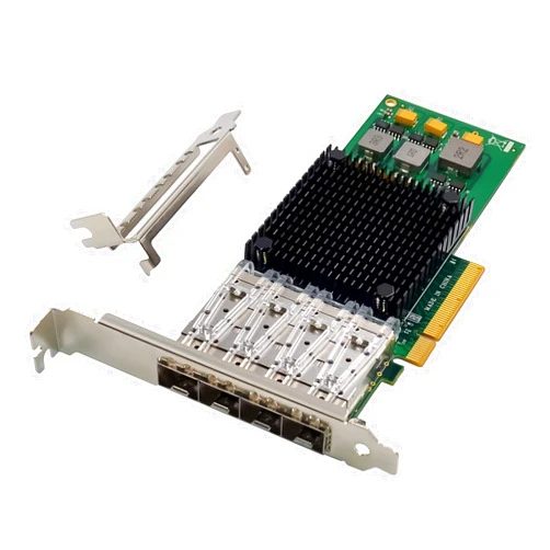 ULANSeN 10Gb PCI-e 3.0 X8 NIC Network Card,Quad- SFP+ Port, with Broadcom BCM57840 Controller, PCI Express Ethernet LAN Adapter Support Windows Server/Linux/VMware