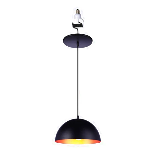 Worth Home Products Instant Pendant Light Matte Black & Gold Dome - 4