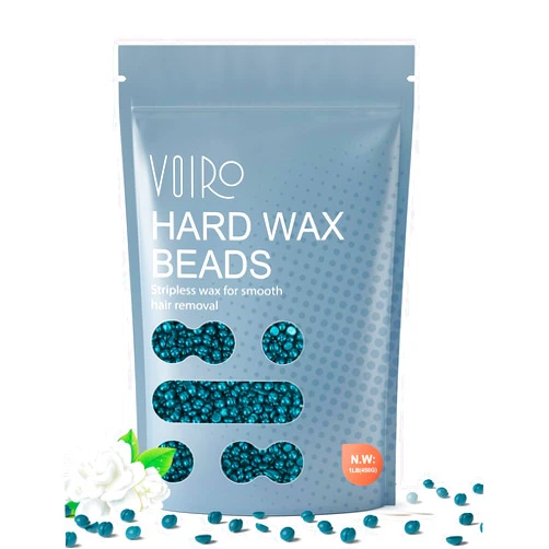 VOIRO Hard Wax Beads, VOIRO 1lb Wax Beans for Hair Removal Full Body Brazilian Bikini, Eyebrows, Legs, Lips, Women & Men, Home Wax Beads for Sensitive Skin with Hypoallergenic Jasmine Formula (Dark Green)