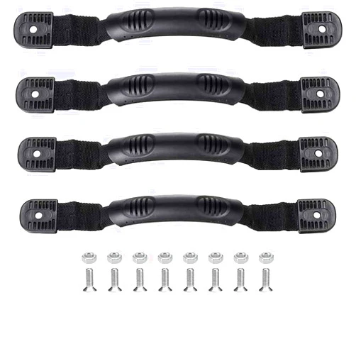 KEGOBA 4PCS Kayak Carry Handles, Sturdy Canoe Boat Handle with Screws for Ocean Kayak Emotion Kayaks Luggage Outdoor Sport Canoe Handle Kayak Parts Black