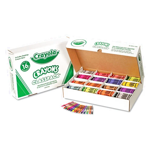 Office Realm Crayola 528016 Classpack Regular Crayons, 16 Colors, 800/BX