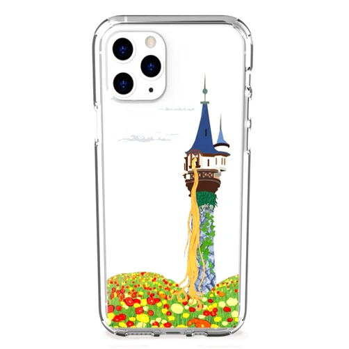Figment and Fable Figment & Fable Clear TPU Case for iPhone 15 Pro Max 14 13 mini 12 11 SE 6 7 8 Plus | Rapunzel Fairy Tale