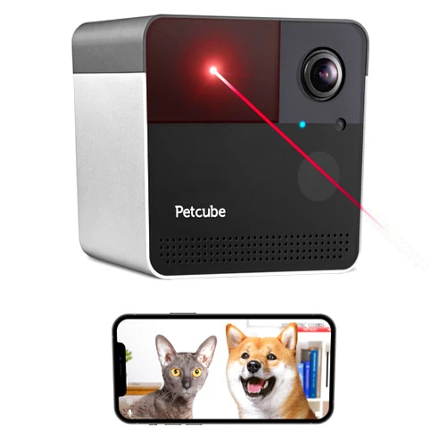 Petcube [New 2020] Petcube Play 2 Wi-Fi Pet Camera with Laser Toy & Alexa Built-In, for Cats & Dogs. 1080P HD Video, 160° Full-Room View, 2-Way Audio, Sound/Motion Alerts, Night Vision, Pet Monitoring App
