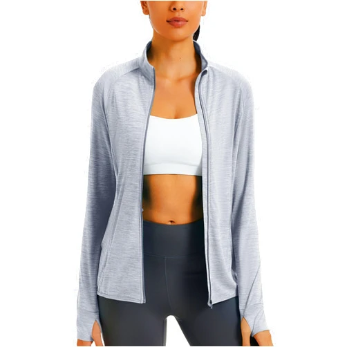 MAGCOMSEN Women's UPF 50+ Athletic Jackets Full Zip Lightweight Workout Jacket SPF Sun Protection Shirts Hiking Running