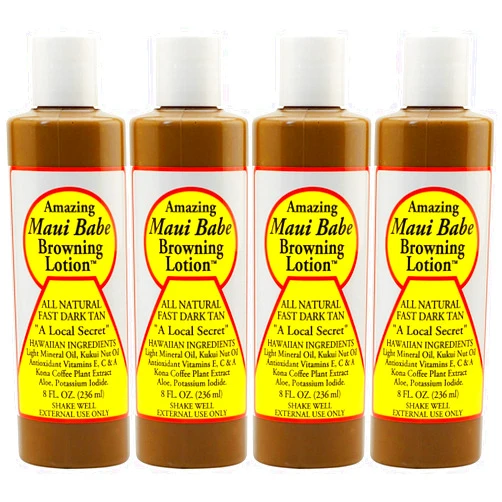 Maui Babe Browning Lotion 8 Ounces (Pack of 4)