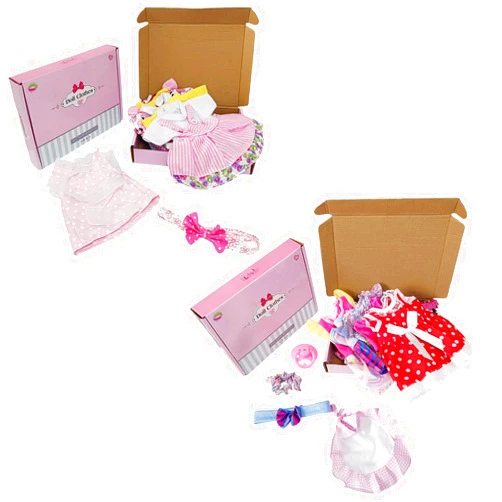 JING SHOW BUSSINESS 6 Sets Baby Doll Clothes for 10-12 Inch Girl Doll, Doll Clothes Dress Outfits Headbands Accessories fits 10 11 12inch Baby Doll