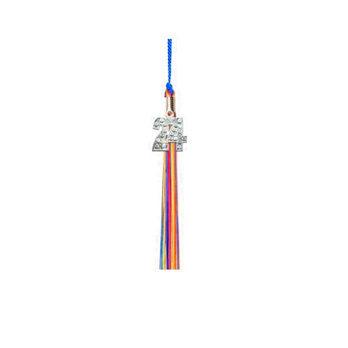 Class Act Graduation Kindergarten Graduation Tassel - Bling Charm - 3 Color, 2024, Rainbow